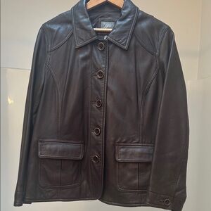 J. Jill vintage brown leather jacket. EUC. Size SP